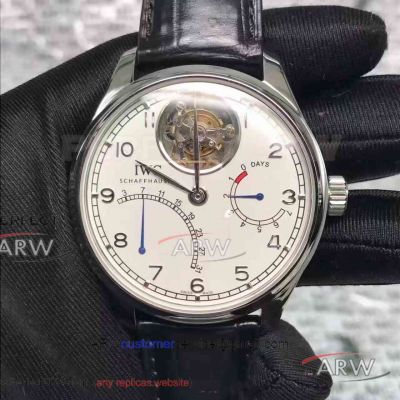 TF Factory IWC Portugieser Tourbillon Mystère Rétrograde White Face 44mm Cal.51900 Automatic Watch